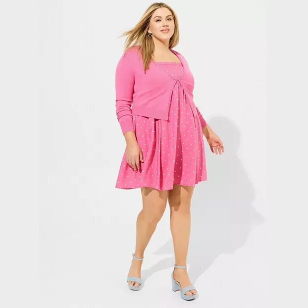 Torrid - Fitted Long Sleeve Shrug Sweater in Gin Fizz Pink​​​​